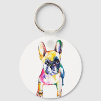 French Bulldog Original Watercolor Hand Drawing