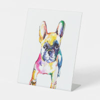 French Bulldog Original Watercolor Hand Drawing
