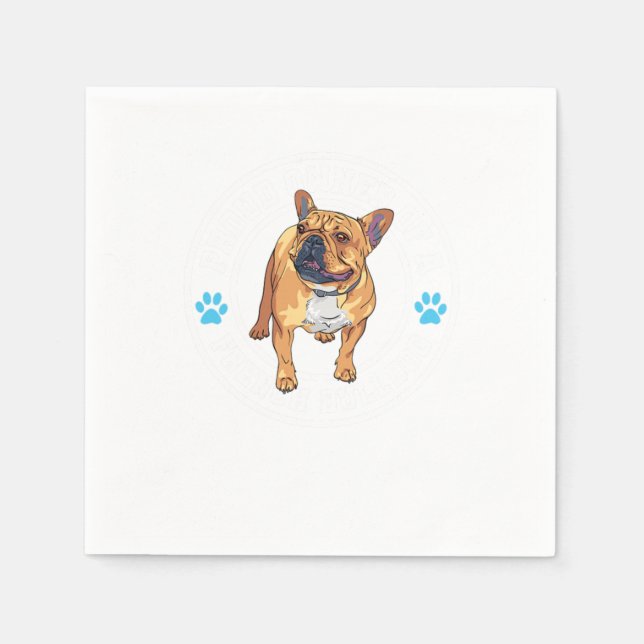 French Bulldog Owner Dog Lover Dog Breed Puppy Gif Napkin (Front)