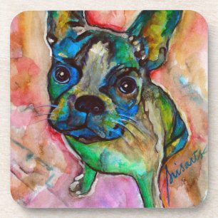 FRENCH BULLDOG PAINTING COASTER