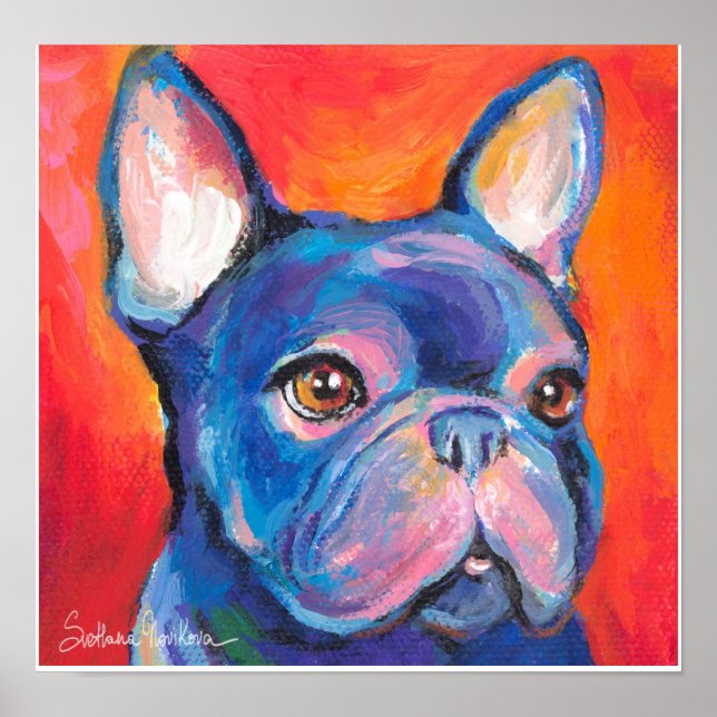 French Bulldog painting Svetlana Novikova poster (Front)