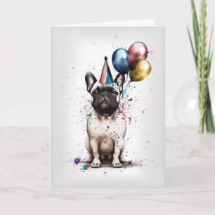 French Bulldog Party Greeting Card