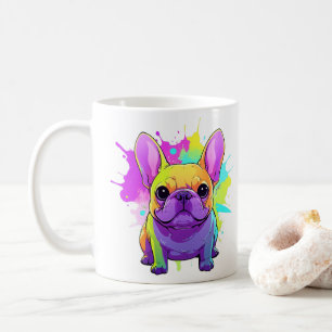 French Bulldog Pastel Splash of Colour Coffee Mug