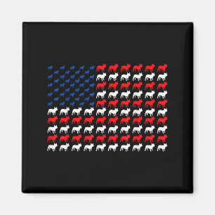 French bulldog patriotic american flag frenchie magnet