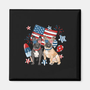 French Bulldog Patriotic Frenchie 4th Of July Usa Magnet