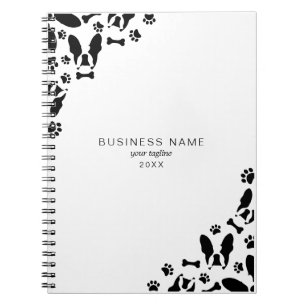 French Bulldog pattern corner Notebook