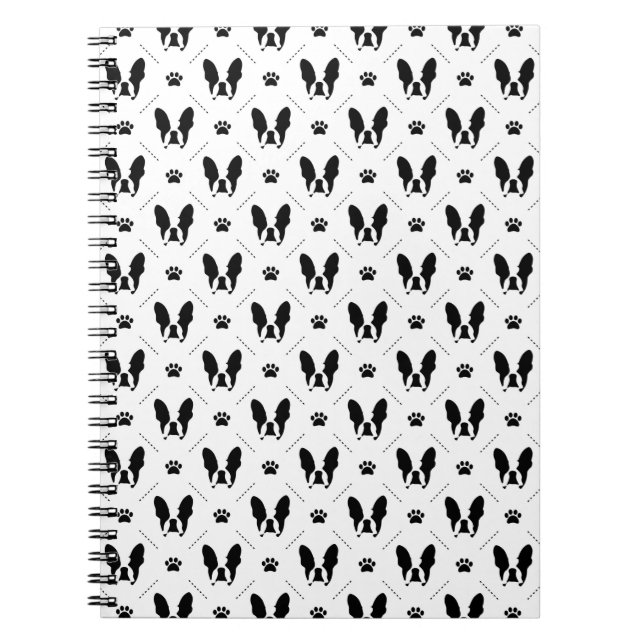 French bulldog pattern notebook (Front)