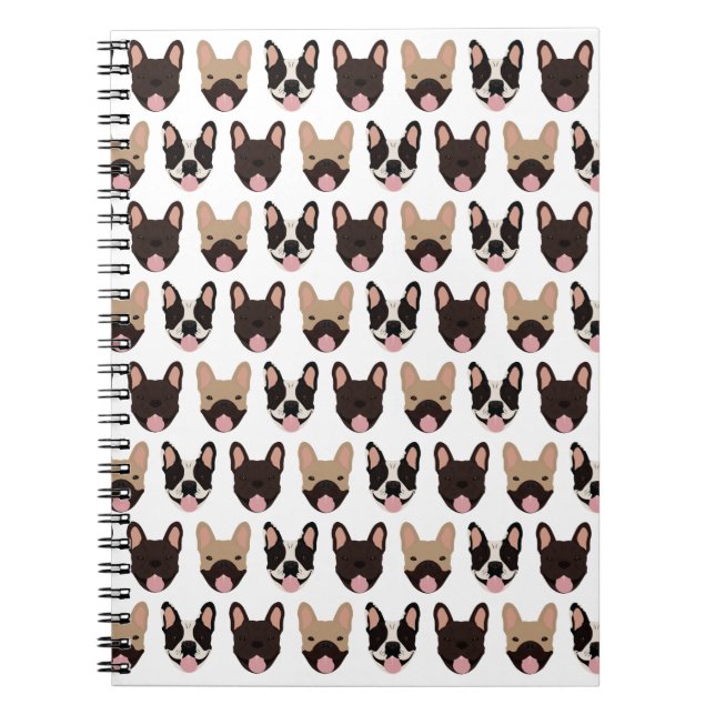 French Bulldog Pattern Notebook (Front)