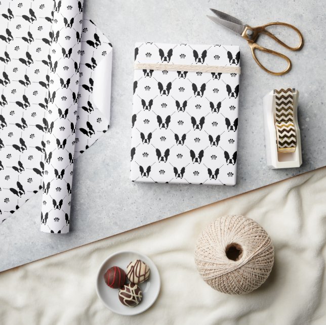 French bulldog pattern wrapping paper (Crafts)