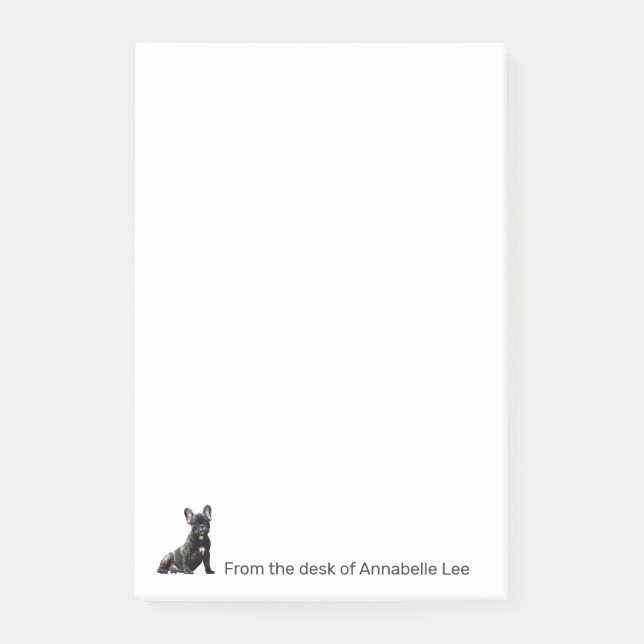 French Bulldog Personalise Post-it Notes (Front)