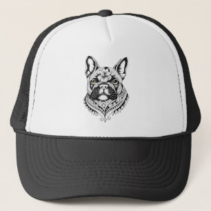 French Bulldog Pet Animal Nature Illustration Art Trucker Hat