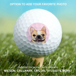 French Bulldog   Pet Dog Photo Modern Custom Golf Balls