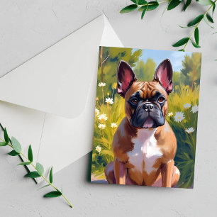 French Bulldog Pet Painting Dog Card