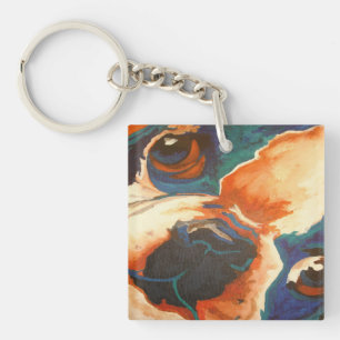 French Bulldog Pet Portrait Key Ring