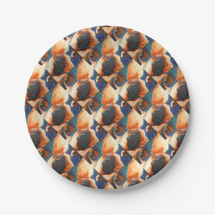 French Bulldog Pet Portrait Paper Plate