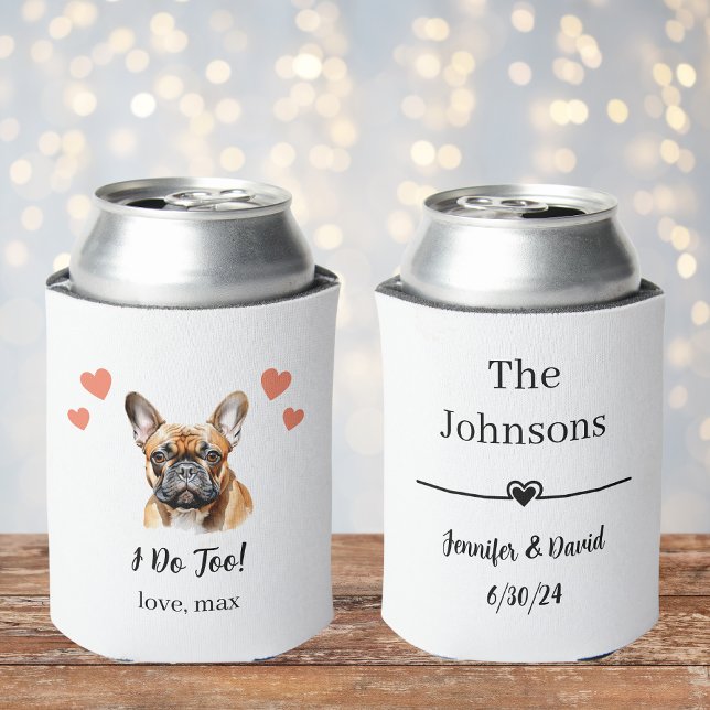 French Bulldog Pet Wedding Can Cooler (Creator Uploaded)