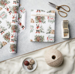 French Bulldog Photo Christmas Wrapping Paper