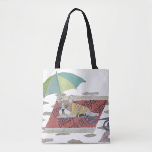 French Bulldog, Pied Frenchie, Colourful, Pop, Tote Bag