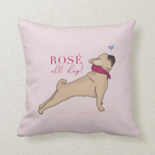 French Bulldog Pillow Rosé all day