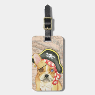 French Bulldog Pirate Luggage Tag