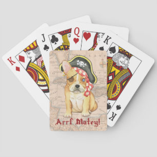 French Bulldog Pirate Playing Cards