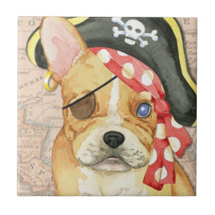 French Bulldog Pirate Tile