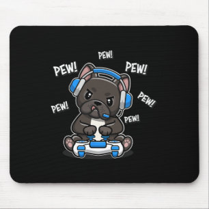 French Bulldog Player Video Game  Mouse Pad