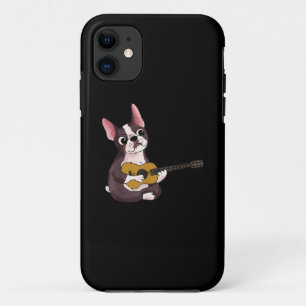 French Bulldog Playing Guitar Guitarist Frenchie iPhone 11 Case