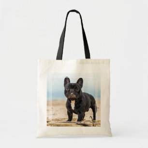 French Bulldog Playing in the Sand Tote Bag