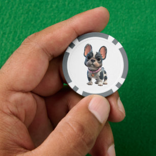 French Bulldog Poker Chips