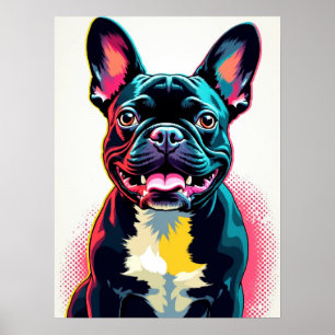 French Bulldog Pop Art– Bold Retro Comic Style Poster