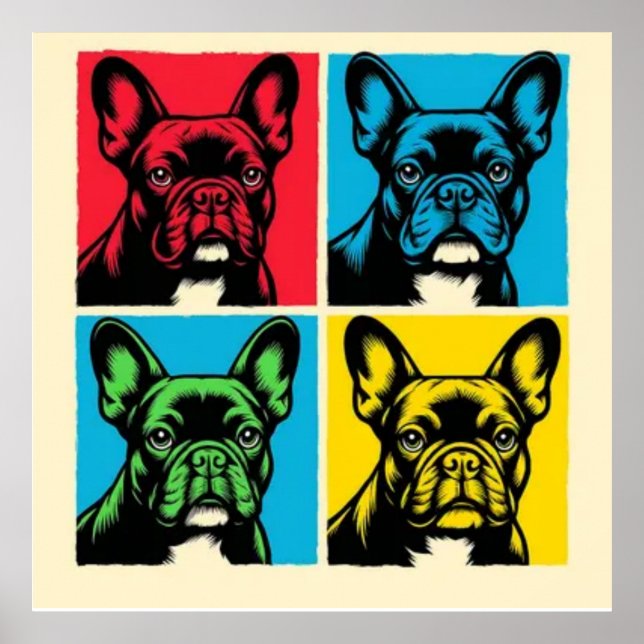 French Bulldog Pop Art Poster (Front)