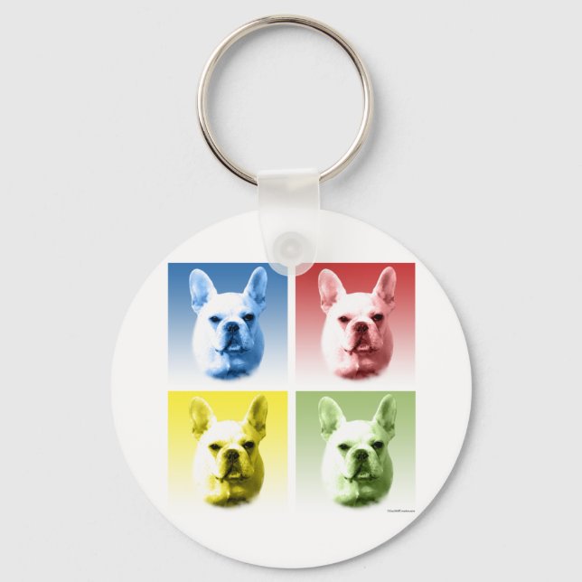 French Bulldog Pop Key Ring (Front)