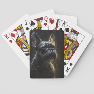 French Bulldog Portrait Animal Nature Wildlife Art Playing Cards