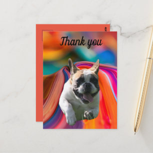 French Bulldog Postcard thank you