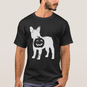 French Bulldog Pumpkin Lazy Halloween Costume Cute T-Shirt