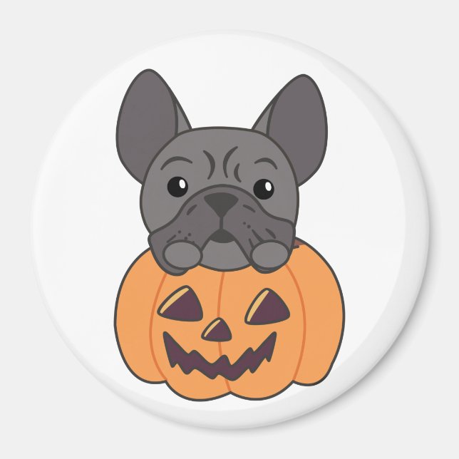 French Bulldog Pumpkin Sweet Dogs Happy Halloween Magnet (Front)