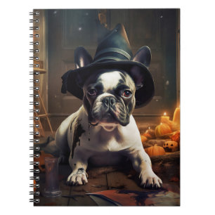 French Bulldog Pumpkins Halloween Scary Notebook
