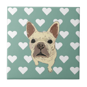 French Bulldog pup Ceramic Tile