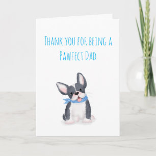 French bulldog pup Father's Day card from the dog