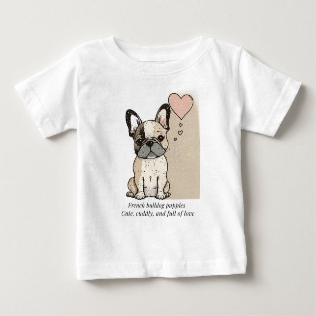French bulldog puppies - Cute and full of Love Baby T-Shirt (Front)