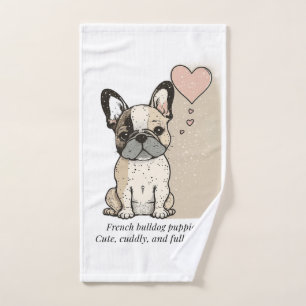 French bulldog puppies - Cute and full of Love Hand Towel