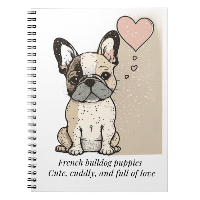 French bulldog puppies - Cute and full of Love Notebook (Front)
