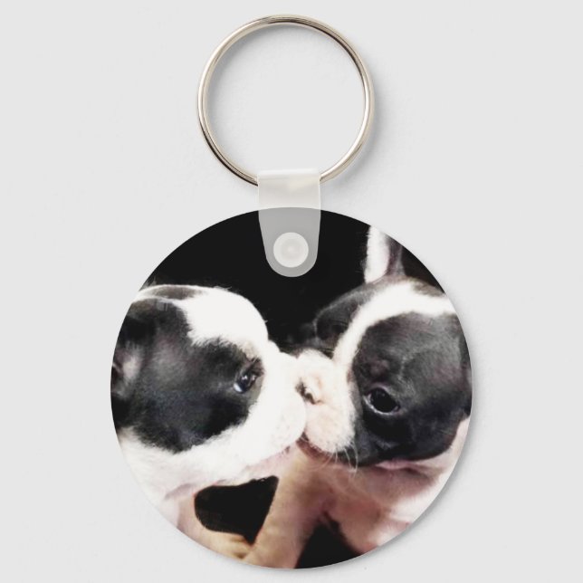 French bulldog puppies key ring (Front)
