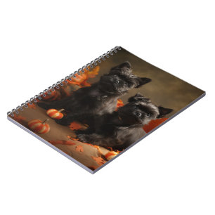 French Bulldog Puppy Autumn Delight Pumpkin Notebook