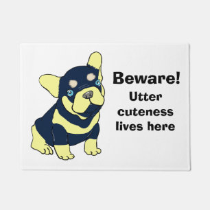 French Bulldog Puppy Cartoon Door Mat