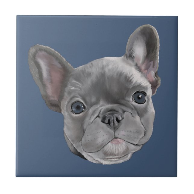 French Bulldog Puppy Ceramic Tile (Front)