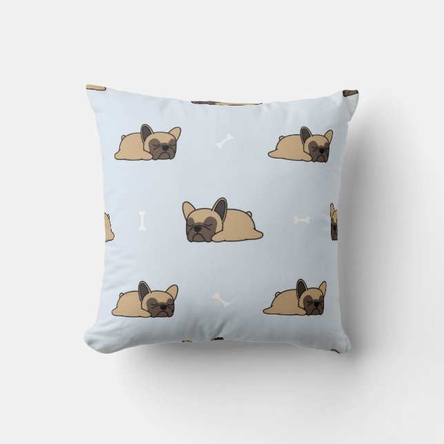 French bulldog puppy, cute sleeping pattern. cushion (Front)