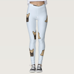 French bulldog puppy, cute sleeping pattern. leggings