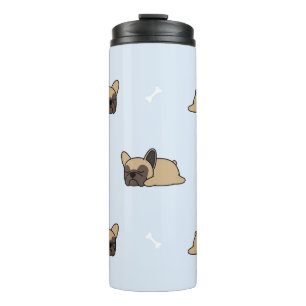 French bulldog puppy, cute sleeping pattern. thermal tumbler